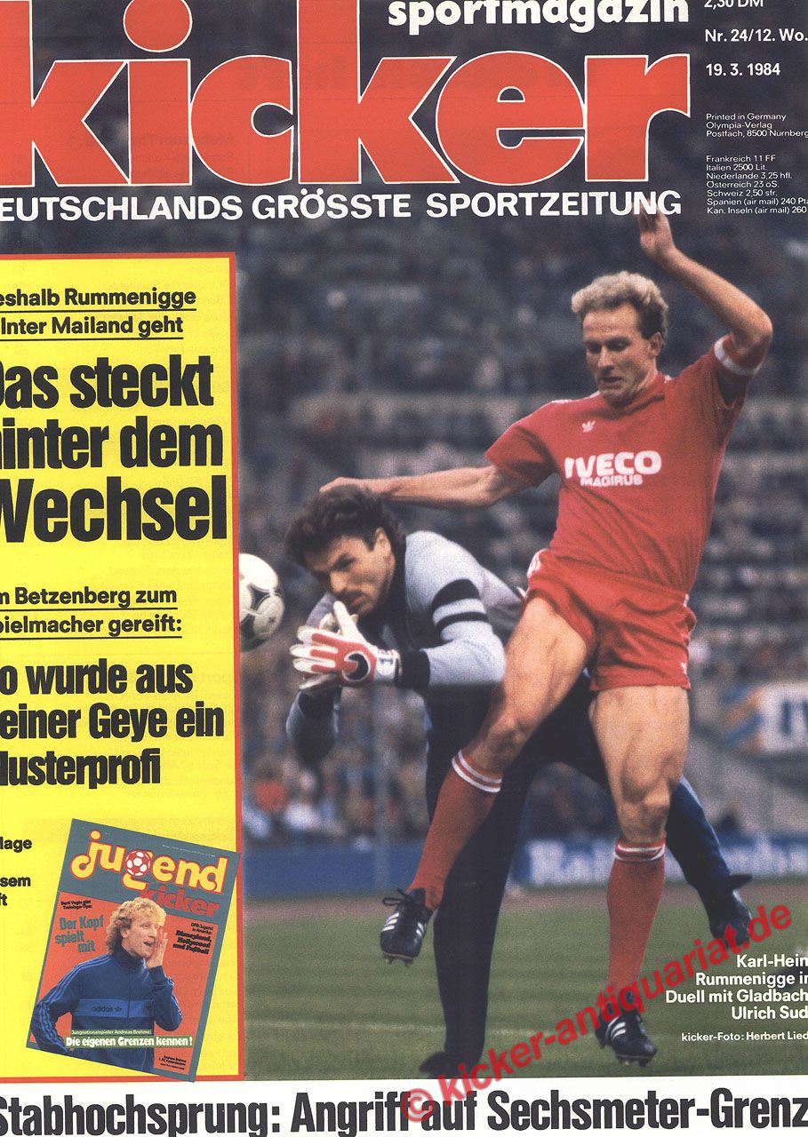 Original Alte Zeitung Kicker Das Sportmagazin Vom