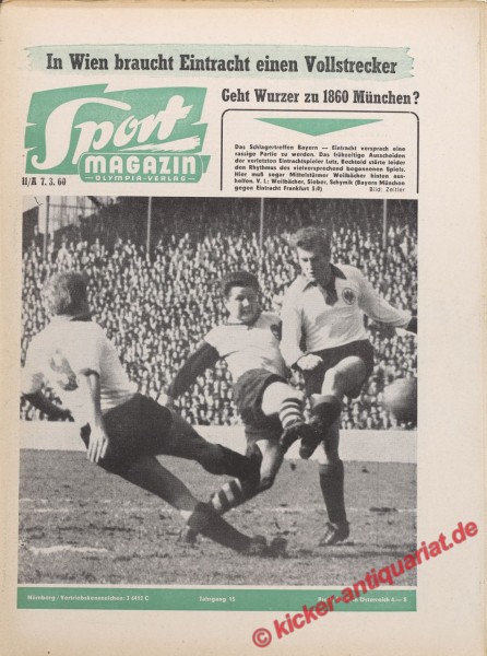 Sportmagazin Nr. 11A, 14.3.1960 bis 20.3.1960