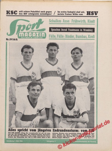 Sportmagazin Nr. 19A, 7.5.1956 bis 13.5.1956