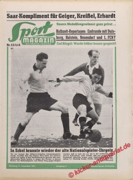 Sportmagazin Nr. 53A, 31.12.1956 bis 6.1.1957