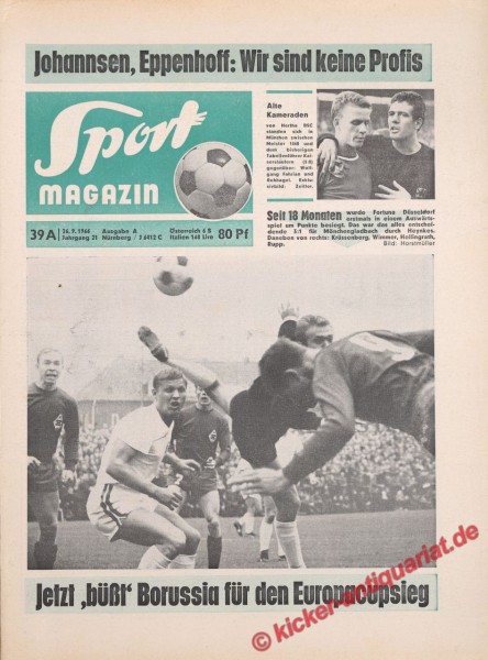 Sportmagazin Nr. 39A, 26.9.1966 bis 2.10.1966