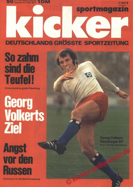 Kicker Sportmagazin Nr. 90, 8.11.1971 bis 14.11.1971