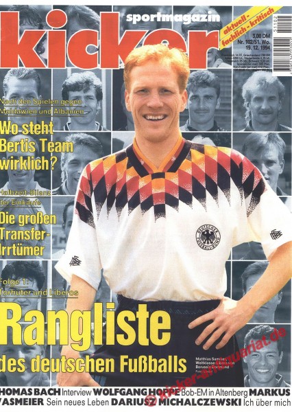 MATTHIAS SAMMER, RANGLISTE DES DEUTSCHEN FUßBALLs 1994