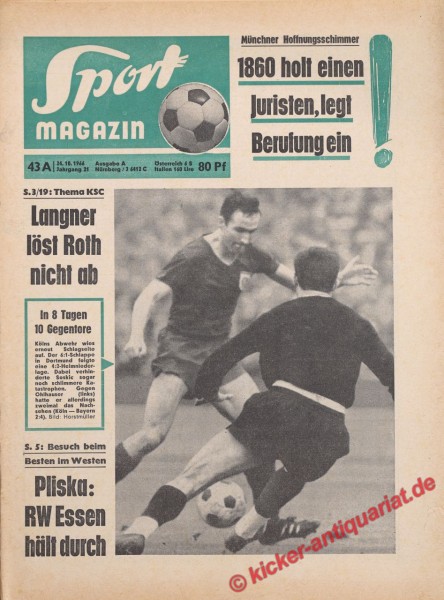 Sportmagazin Nr. 43A, 24.10.1966 bis 30.10.1966