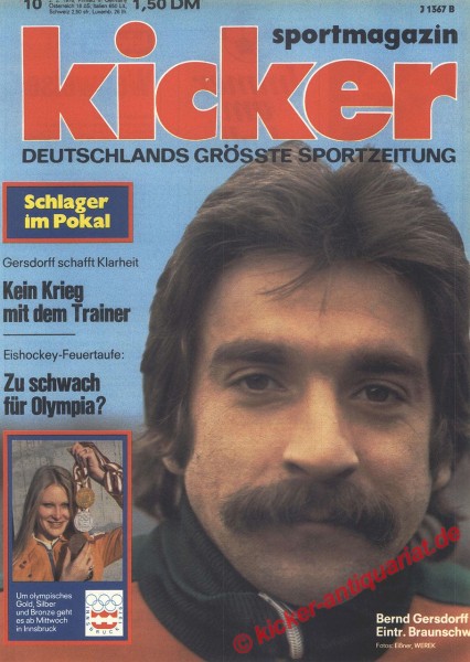 Kicker Sportmagazin Nr. 10, 2.2.1976 bis 8.2.1976