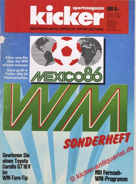 Kicker Sonderheft WM 1986