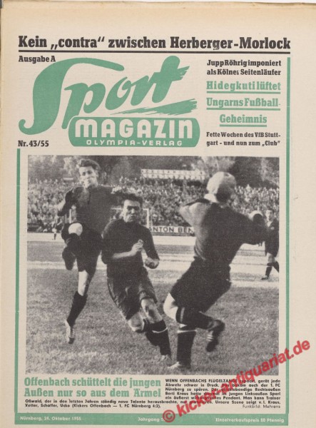 Sportmagazin Nr. 43A, 24.10.1955 bis 30.10.1955