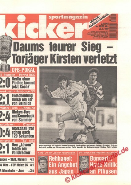 Kicker Sportmagazin Nr. 79, 25.9.1997 bis 1.10.1997