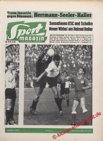 Sportmagazin Nr. 38A, 11.9.1961 bis 17.9.1961