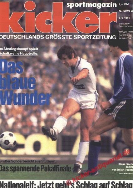 Klaus Fischer (FC schalke 04). TRIGEMA SCHALKE TRIKOT