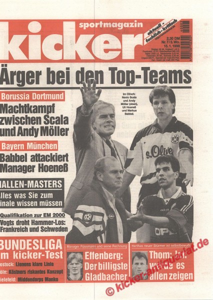 Kicker Sportmagazin Nr. 7, 15.1.1998 bis 21.1.1998