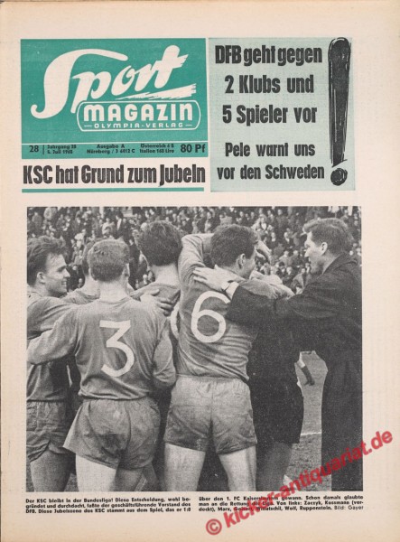 Sportmagazin Nr. 28A, 5.7.1965 bis 11.7.1965