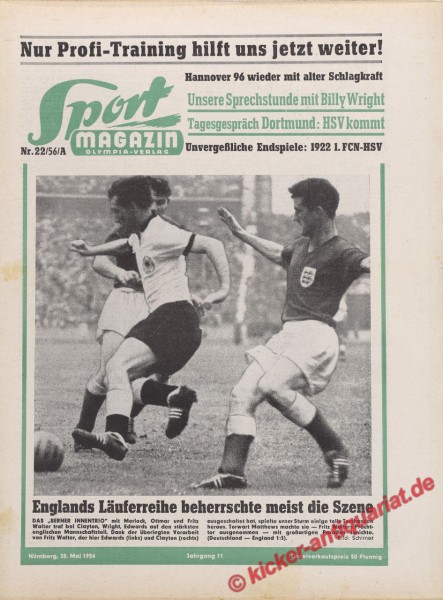 Sportmagazin Nr. 22A, 28.5.1956 bis 3.6.1956