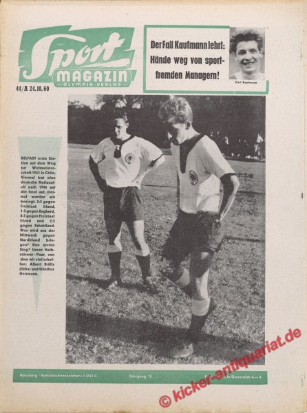 Sportmagazin Nr. 44A, 31.10.1960 bis 6.11.1960