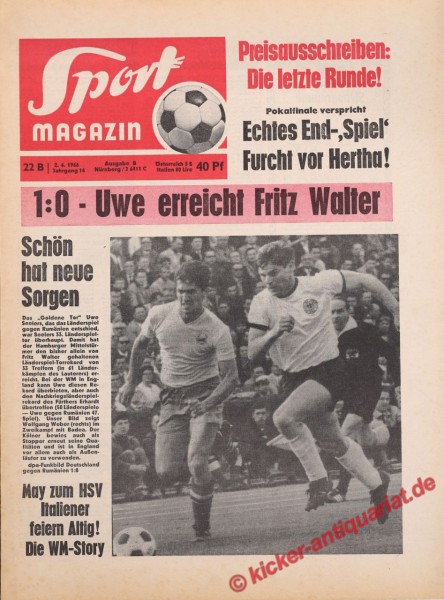 Sportmagazin Nr. 22B, 2.6.1966 bis 8.6.1966