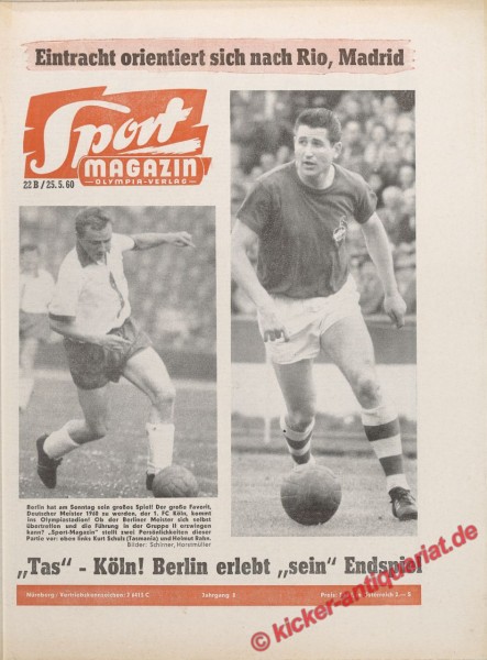 Sportmagazin Nr. 21B, 19.5.1960 bis 25.5.1960