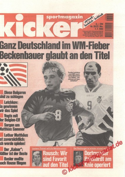 Kicker Sportmagazin Nr. 55, 7.7.1994 bis 13.7.1994