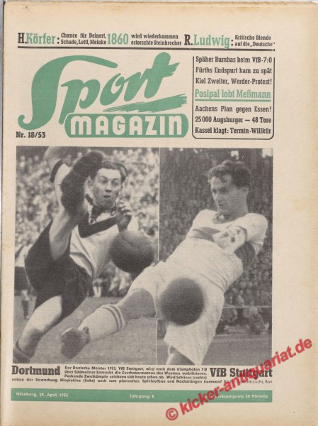 Sportmagazin Nr. 18A, 29.4.1953 bis 5.5.1953