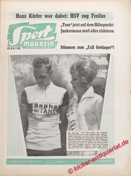 Sportmagazin Nr. 29A, 18.7.1960 bis 24.7.1960