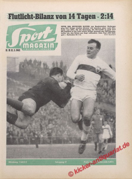 Sportmagazin Nr. 11A, 12.3.1962 bis 18.3.1962