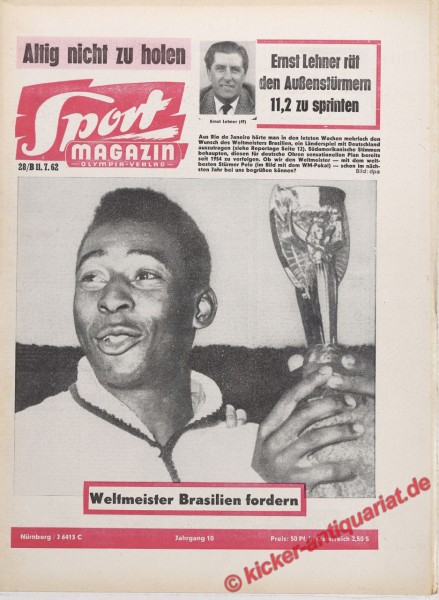 Weltmeister Brasilien fordern (Titelbild Pele)