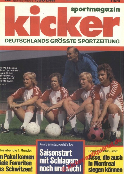 Kicker Sportmagazin Nr. 62, 4.8.1975 bis 10.8.1975