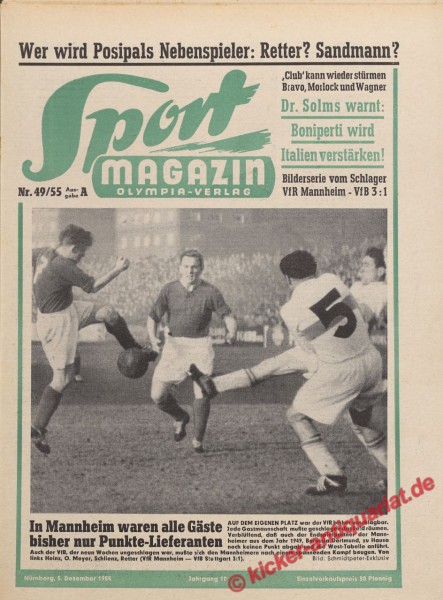 Sportmagazin Nr. 49A, 5.12.1955 bis 11.12.1955