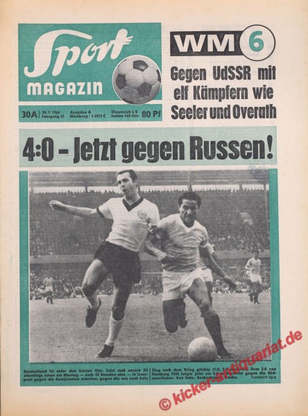 Sportmagazin Nr. 30A, 25.7.1966 bis 31.7.1966