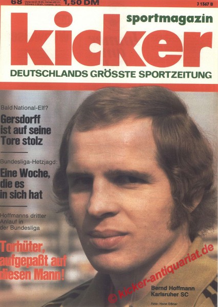 Kicker Sportmagazin Nr. 68, 25.8.1975 bis 31.8.1975