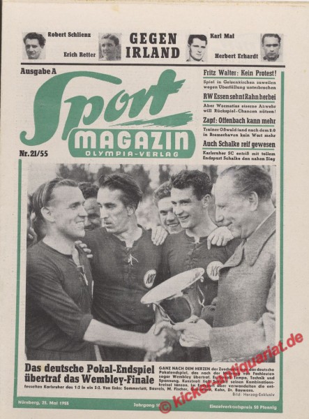 Sportmagazin Nr. 21A, 23.5.1955 bis 29.5.1955