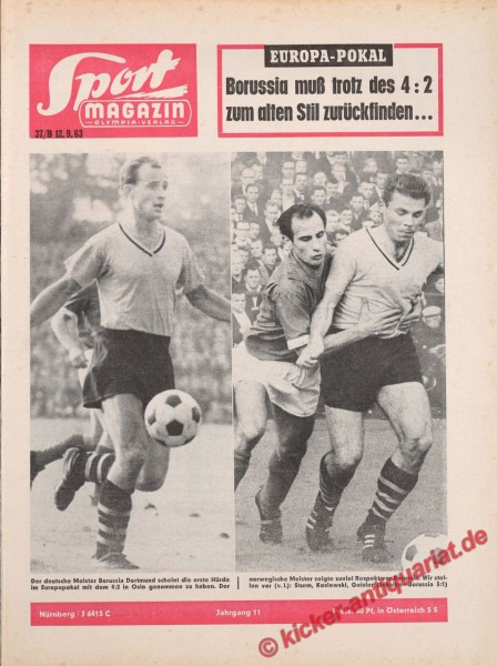 Sportmagazin Nr. 37B, 12.9.1963 bis 18.9.1963