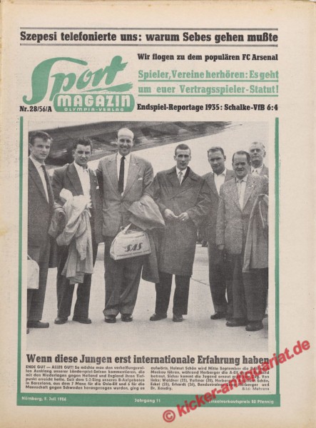 Sportmagazin Nr. 28A, 9.7.1956 bis 15.7.1956