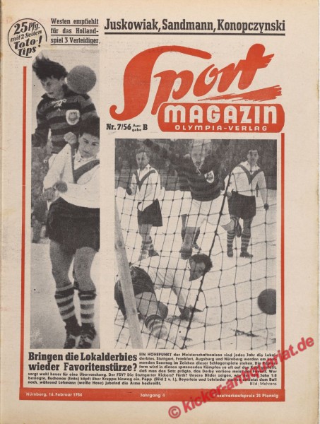 Sportmagazin Nr. 7B, 16.2.1956 bis 22.2.1956