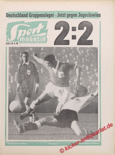 Sportmagazin Nr. 24A, 16.6.1958 bis 22.6.1958