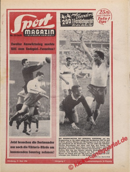 Sportmagazin Nr. 22B, 31.5.1956 bis 6.6.1956