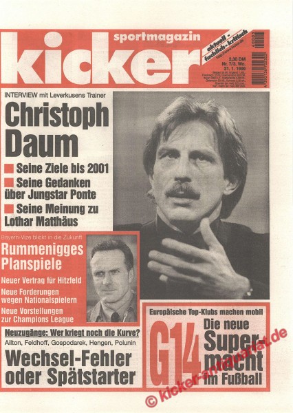 Kicker Sportmagazin Nr. 7, 21.1.1999 bis 27.1.1999