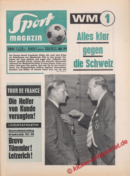 Sportmagazin Nr. 28A, 11.7.1966 bis 17.7.1966