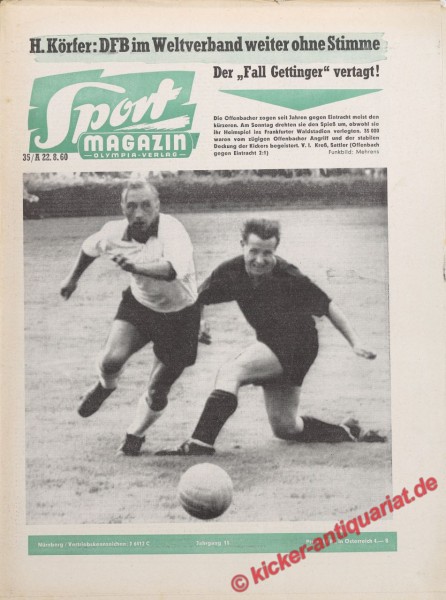 Sportmagazin Nr. 35A, 29.8.1960 bis 4.9.1960