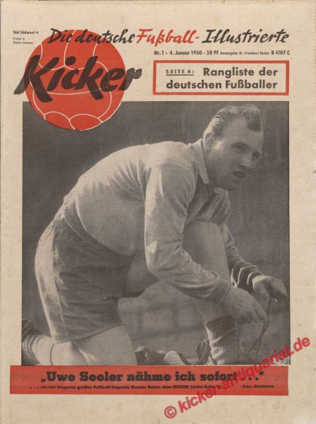 Kicker Nr. 1, 4.1.1960 bis 10.1.1960