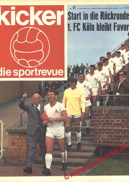 DER DEUTSCHER Fussball MEISTER 1964 1. FC KÖLN bleibt Favorit!