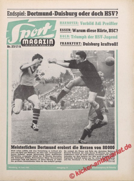 Sportmagazin Nr. 23A, 11.6.1957 bis 17.6.1957