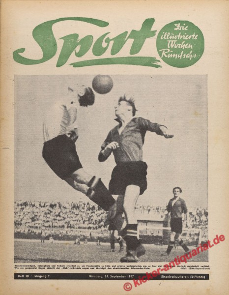 Sportmagazin Nr. 38, 24.9.1947 bis 30.9.1947