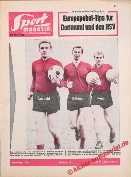 Sportmagazin Nr. 8B, 20.2.1964 bis 26.2.1964