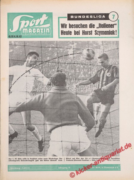 Sportmagazin Nr. 41A, 14.10.1963 bis 20.10.1963