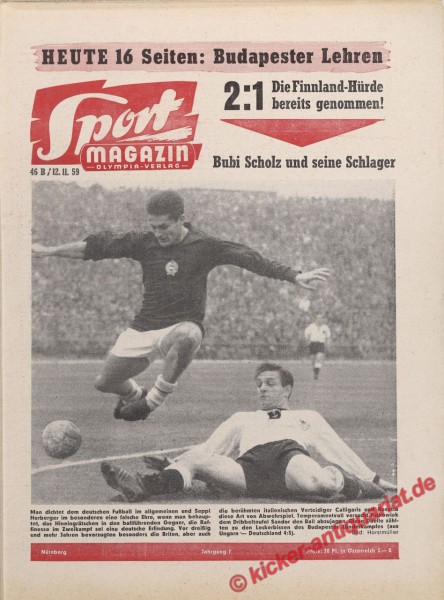 Sportmagazin Nr. 46B, 12.11.1959 bis 18.11.1959