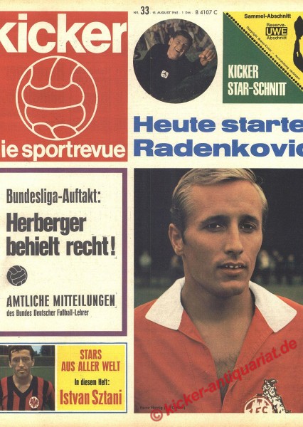 Kicker Sportrevue Nr. 33, 16.8.1965 bis 22.8.1965