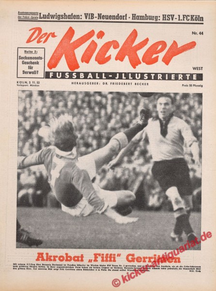 Kicker Nr. 44W, 2.11.1953 bis 8.11.1953