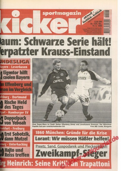 Kicker Sportmagazin Nr. 13, 10.2.2000 bis 16.2.2000