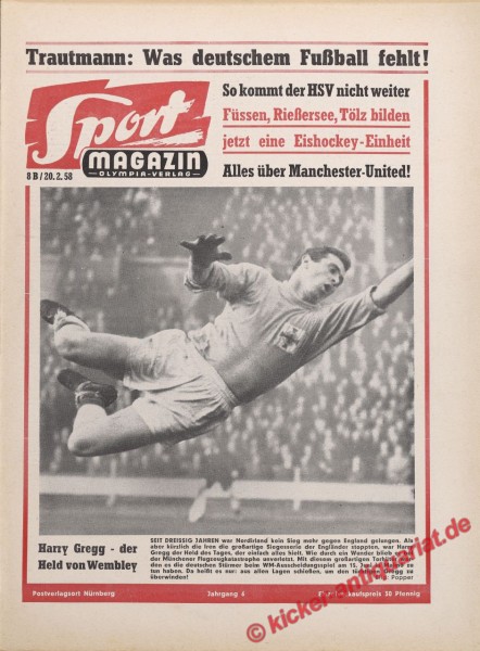 Sportmagazin Nr. 8B, 20.2.1958 bis 26.2.1958