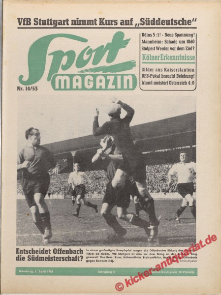 Sportmagazin Nr. 14A, 1.4.1953 bis 7.4.1953